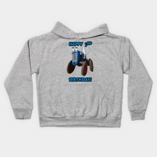 Happy 2nd Birthday tractor design Kids Hoodie